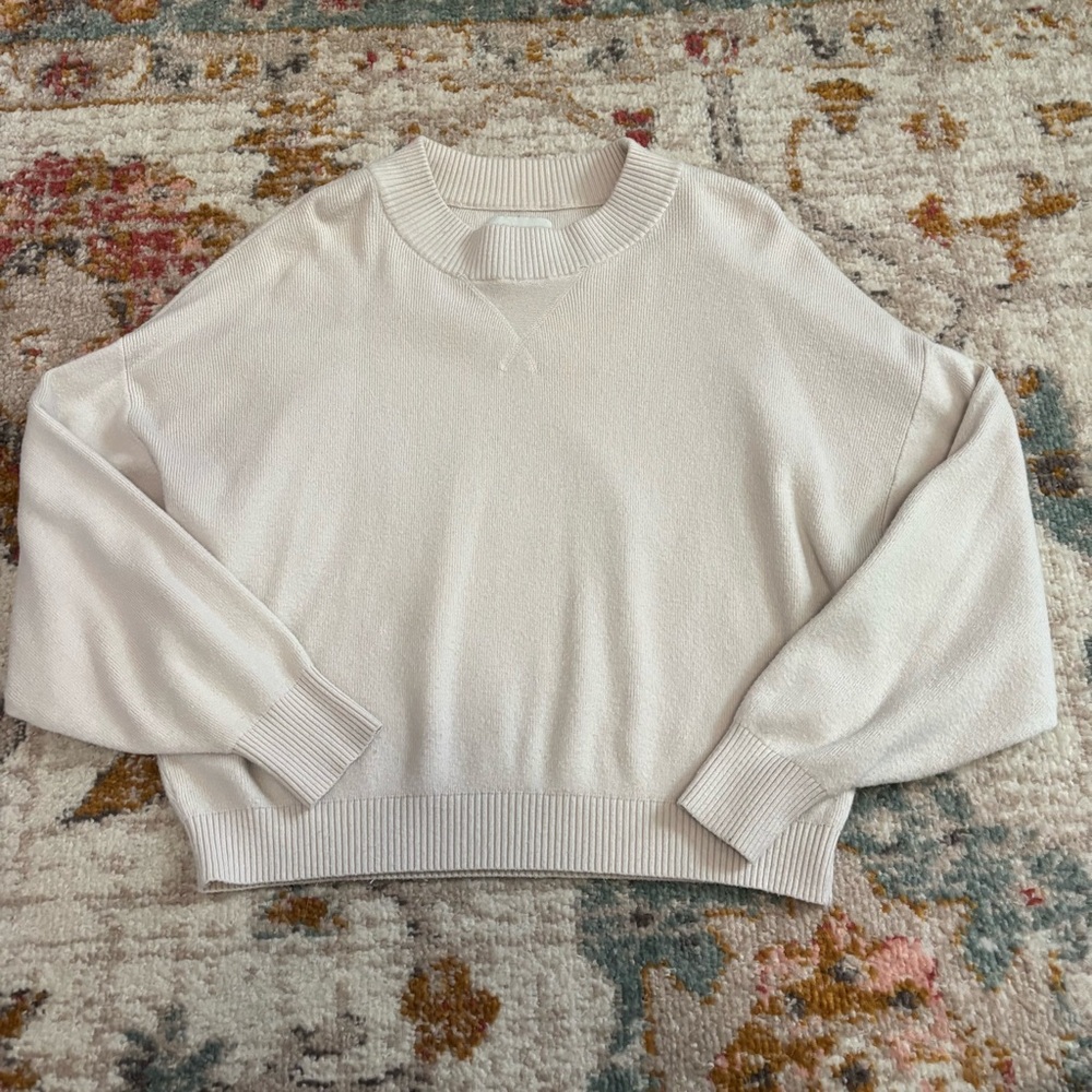 A&F Cream Crewneck Sweater